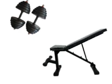 نیمکت مدرج طرح باشگاهی همراه با دمبل متغییر 30کیلویی ویژه